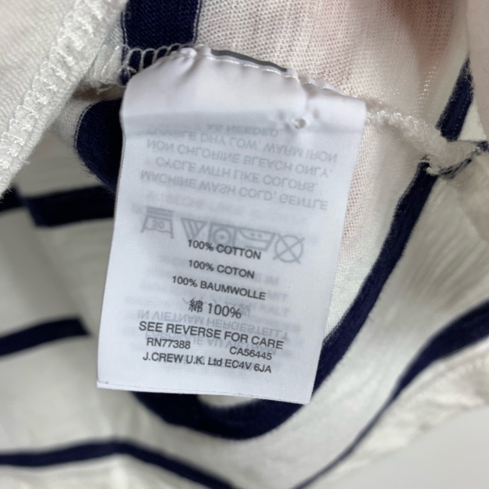 MADEWELL Navy & White Striped Top Size L - Picture 5 of 6